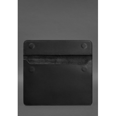 Кожаный чехол-конверт на магнитах для MacBook 14 Черный Crazy Horse BlankNote Кожаный чехол-конверт на магнитах для MacBook 14 Черный Crazy Horse BlankNote
