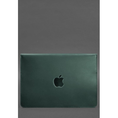 Кожаный чехол-конверт на магнитах для MacBook 15 дюйм Зеленый Crazy Horse BlankNote Кожаный чехол-конверт на магнитах для MacBook 15 дюйм Зеленый Crazy Horse BlankNote