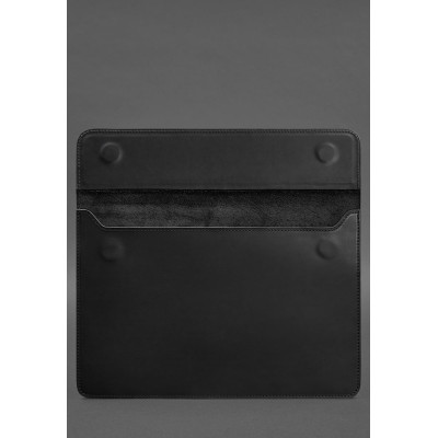 Шкіряний чохол-конверт на магнітах для MacBook 15 дюйм Чорний Crazy Horse BlankNote Шкіряний чохол-конверт на магнітах для MacBook 15 дюйм Чорний Crazy Horse BlankNote