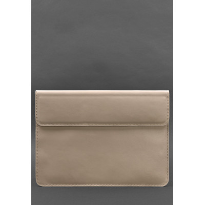 Шкіряний чохол-конверт на магнітах для MacBook 15 дюйм Світло-бежевий BlankNote