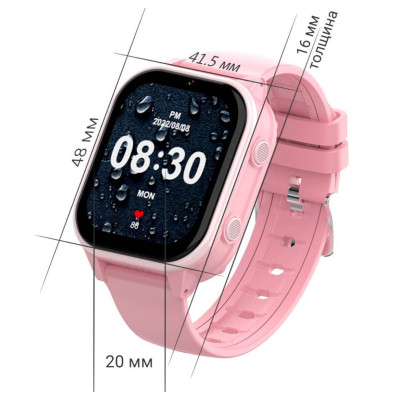 Розумний годинник з відеодзвінком Wonlex KT19 PRO 8GB Pink (SBWKTP8P) Розумний годинник з відеодзвінком Wonlex KT19 PRO 8GB Pink (SBWKTP8P)