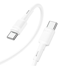 Кабель передачи данных Hoco X83 Victory Type-C на Type-C 1 m 60W White