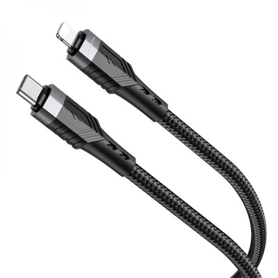 Кабель Borofone BU35 PD Type C to Lightning 1,2 m 2.4A OD6 мм Black