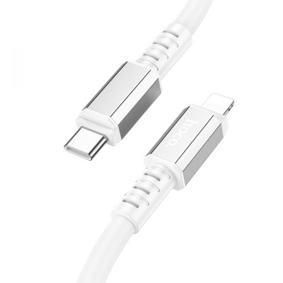 Кабель для зарядки hoco. X85 Strength Type-C на Lightning TPE PD 20W OD 6 мм White