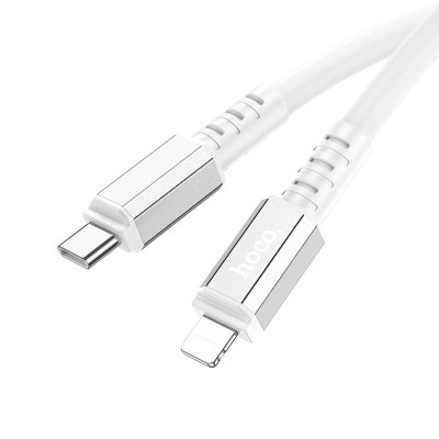 Кабель для зарядки hoco. X85 Strength Type-C на Lightning TPE PD 20W OD 6 мм White Кабель для зарядки hoco. X85 Strength Type-C на Lightning TPE PD 20W OD 6 мм White