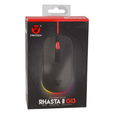 Игровая проводная Мышка Fantech G13 Rhasta 2 чувствительностью в 2400 DPI Led подсветка кабель 1.8m Black Игровая проводная Мышка Fantech G13 Rhasta 2 чувствительностью в 2400 DPI Led подсветка кабель 1.8m Black