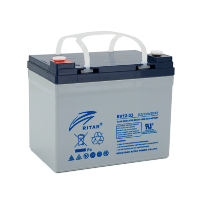 Тяговый аккумулятор Ritar EV12-33 12V 33Ah M5 Серый (10503)