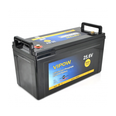 Аккумуляторная батарея Vipow LiFePO4 25.6V 50Ah со встроенной ВМS платой 40A