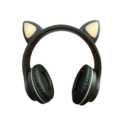 Наушники беспроводные кошачьими ушками Cat Ear VZV-28M Bluetooth LED Черные