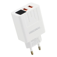 Сетевое зарядное устройство RIAS ADP-25 с экраном 3.1A 5W 2xUSB White