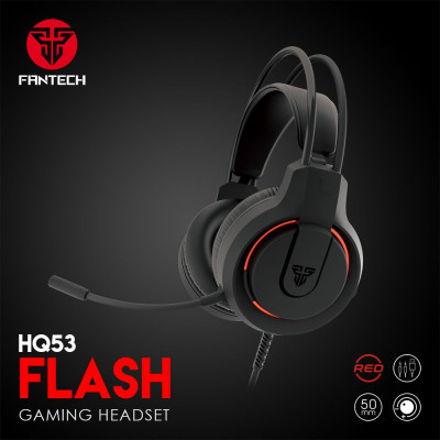 Полноразмерные игровые наушники-гарнитура Fantech HQ53 Flash AUX \ USB 2 m Black Полноразмерные игровые наушники-гарнитура Fantech HQ53 Flash AUX \ USB 2 m Black