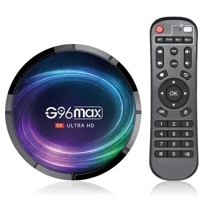 Android Smart TV Box G96 Max W2 4Gb/64GB 4K UltraHD Android 11 Black (3_03395)