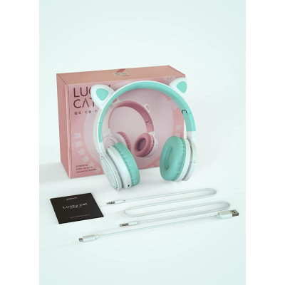 Детские беспроводные наушники Picun С03 Lucky Cat (Кошачьи ушки) Bluetooth Green (3_01845) Детские беспроводные наушники Picun С03 Lucky Cat (Кошачьи ушки) Bluetooth Green (3_01845)