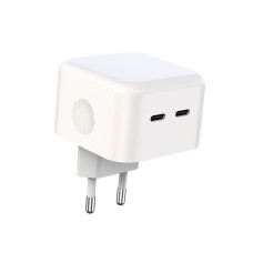Мережевий зарядний пристрій XO L102 EU Dual PD2.0/3.0 type-C port 35W QC2.0/3.0 Type-C to Lightning White