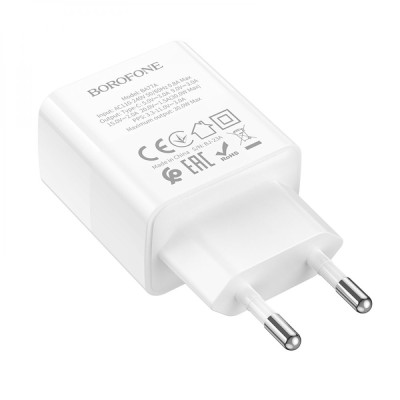 Сетевое зарядное устройство Borofone BA77A Insightful Type-C PD / QC 30W White Сетевое зарядное устройство Borofone BA77A Insightful Type-C PD / QC 30W White