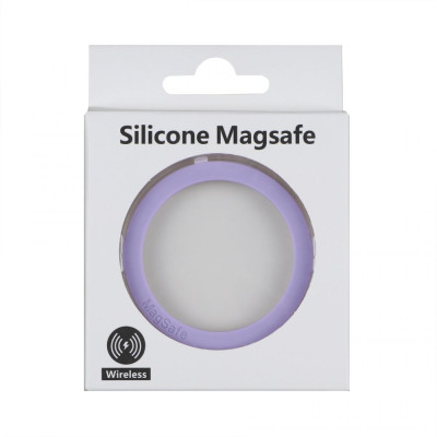 Магнитное кольцо пластина Wuw Silicone MagSafe 0.6 мм iPhone 12/13 Purple Магнитное кольцо пластина Wuw Silicone MagSafe 0.6 мм iPhone 12/13 Purple