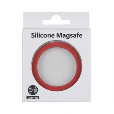 Магнитное кольцо пластина Wuw Silicone MagSafe 0.6 мм iPhone 12/13 Dark red Магнитное кольцо пластина Wuw Silicone MagSafe 0.6 мм iPhone 12/13 Dark red