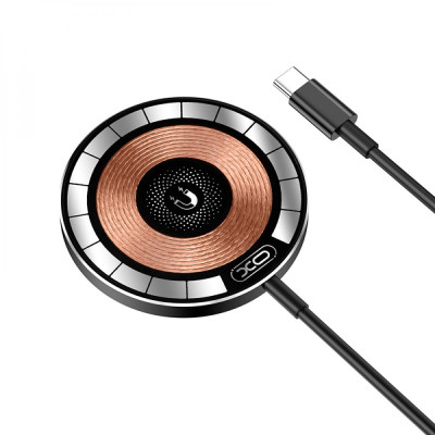 Беспроводное зарядное устройство XO CX013 с технологией MagSafe,Magnetic, 3А / 15W Brown