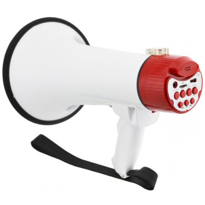Громкоговоритель (рупор) UKC ER-55U 25W White-Red (3_00755) Громкоговоритель (рупор) UKC ER-55U 25W White-Red (3_00755)