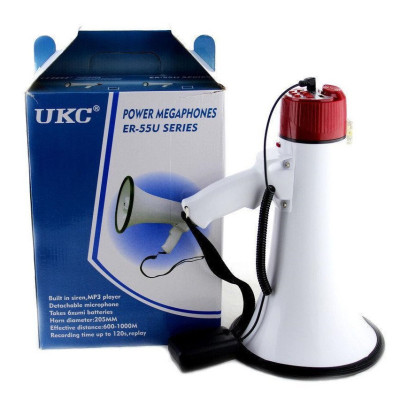 Громкоговоритель (рупор) UKC ER-55U 25W White-Red (3_00755) Громкоговоритель (рупор) UKC ER-55U 25W White-Red (3_00755)