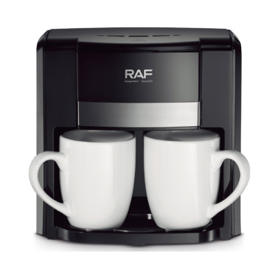 Кофеварка электрическая RAF R.115 на две чашки 650W Black (3_03734)