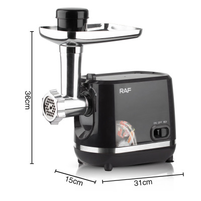 Электрическая мясорубка RAF R.3395 с функцией реверс 1200W Black (3_03760) Электрическая мясорубка RAF R.3395 с функцией реверс 1200W Black (3_03760)