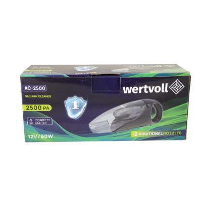 Пылесос автомобильный WERTVOLL 2500 PA 12 V 5 A 60 Вт (AC-2500)
