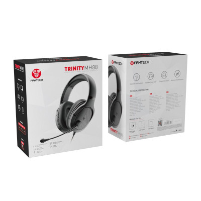 Игровые проводные наушники Fantech MH88 Trinity частота диапазона, Гц 20 - 20000,с микрофоном / AUX ,кабель 2m Black Игровые проводные наушники Fantech MH88 Trinity частота диапазона, Гц 20 - 20000,с микрофоном / AUX ,кабель 2m Black