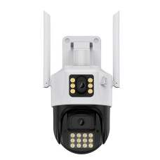 IP камера видеонаблюдения RIAS A23 (iCSee APP) Wi-Fi 2 объектива 3MP+3MP уличная с удаленным доступом