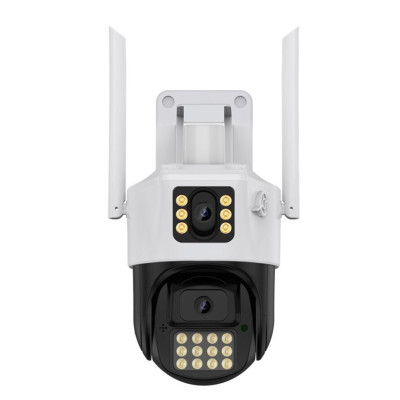 IP камера видеонаблюдения RIAS A23 (iCSee APP) Wi-Fi 2 объектива 3MP+3MP уличная с удаленным доступом
