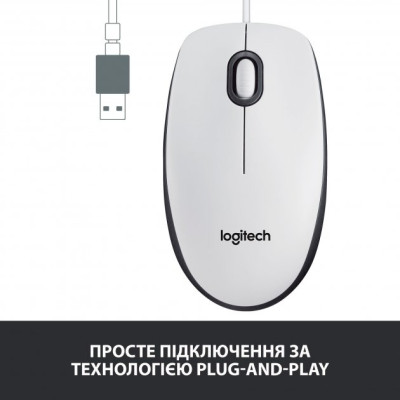 Миша Logitech Mouse M100 White (910-006764) Миша Logitech Mouse M100 White (910-006764)