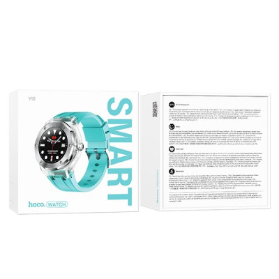 Смарт часы Smart Watch Hoco Y13 сенсорний экран Блютуз 5.0 магнитная зарядка емкостью 220mAh Blue Смарт часы Smart Watch Hoco Y13 сенсорний экран Блютуз 5.0 магнитная зарядка емкостью 220mAh Blue