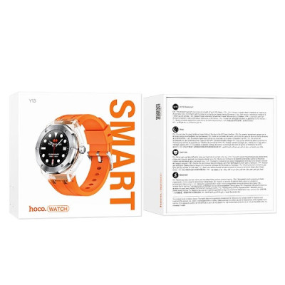 Смарт часы Smart Watch Hoco Y13 сенсорний экран Блютуз 5.0 магнитная зарядка емкостью 220mAh Orange Смарт часы Smart Watch Hoco Y13 сенсорний экран Блютуз 5.0 магнитная зарядка емкостью 220mAh Orange