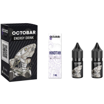 Набор для самозамеса солевой Octobar NFT Energy Drink 10 мл 0-50 мг Энергетик, ягоды (12423-hbr)