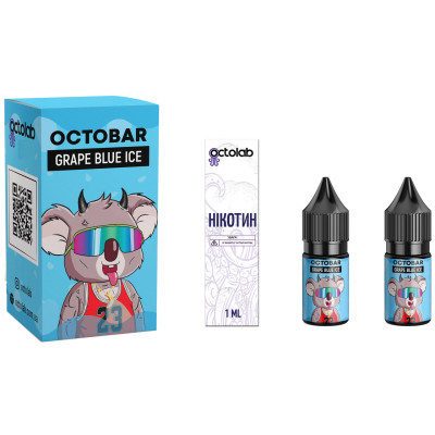 Набор для самозамеса солевой Octobar NFT Grape Blue Ice 10 мл 0-50 мг Виноград, черника лед (12424-hbr)