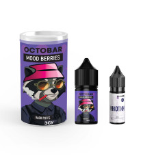 Набор заправки для самозамеса солевой Octobar NFT Mood Berries 30 мл 50 мг Вишня Лохина Клубника (11253-hbr)
