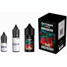 Набор заправки для самозамеса солевой Octobar Strong Pom Raspberry 30 мл 50 мг Малина гранат (11613-hbr)