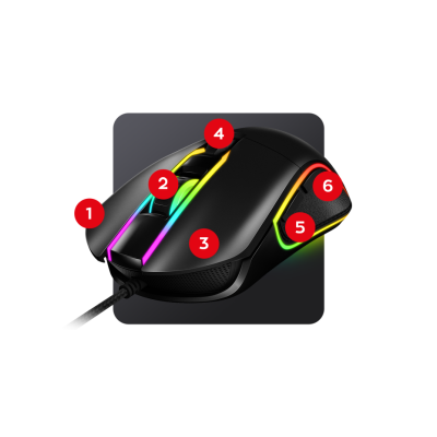 Компьютерная мышь игровая Huzaro Shot 1.5 Компьютерная мышь игровая Huzaro Shot 1.5