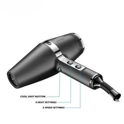 Фен для укладки волос профессиональный с концентратором No Brand V-451 Черный (41585-16002_853) Фен для укладки волос профессиональный с концентратором No Brand V-451 Черный (41585-16002_853)