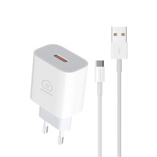 Зарядное устройство Wuw T59 18W Quick Charge 3.0 Type-C White