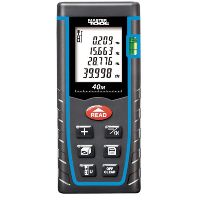 Дальномер лазерный MASTERTOOL до 40 м ± 2 мм/м память 30 класс лазера I IP54 (30-0940) Дальномер лазерный MASTERTOOL до 40 м ± 2 мм/м память 30 класс лазера I IP54 (30-0940)