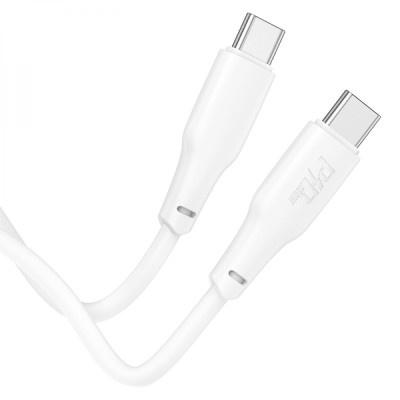 Кабель Hoco X93 Force PD 100W Type-C to Type-C 2m 3A White Кабель Hoco X93 Force PD 100W Type-C to Type-C 2m 3A White