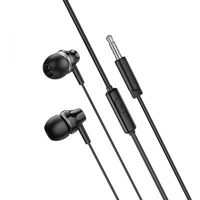 Проводные наушники с микрофоном и вакуумными амбушюрами Borofone BM74 Singer 3.5 mm 1.2 m Black