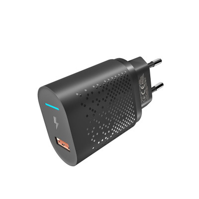 Зарядное устройство Yoki Led Series YK-QC QC2.0/3.0 AFC FCP 18W Max DC 5V⎓3A 9V⎓2A 12V⎓1.5A Black Зарядное устройство Yoki Led Series YK-QC QC2.0/3.0 AFC FCP 18W Max DC 5V⎓3A 9V⎓2A 12V⎓1.5A Black
