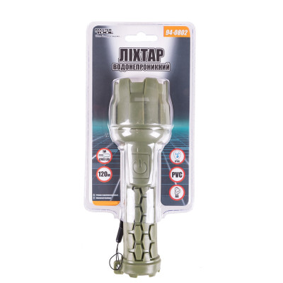 Фонарь водонепроницаемый MASTERTOOL CREE LED IP66 2xAA PP+PVC (94-0802) Фонарь водонепроницаемый MASTERTOOL CREE LED IP66 2xAA PP+PVC (94-0802)
