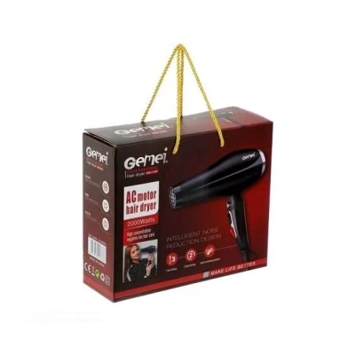 Фен профессиональный Gemei Gm 1787 2000 Вт Черный (904529058)