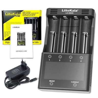 Заряднoe устройство LiitoKala Lii-500S 4 канала Черный (1479821403)