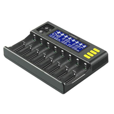 Заряднoe устройство LiitoKala Lii-S8 10 каналов Черный (1480503617)