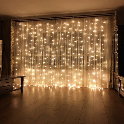 Гирлянда штора No Brand 200х200 см 250 LED Теплый белый свет (1499345201) Гирлянда штора No Brand 200х200 см 250 LED Теплый белый свет (1499345201)