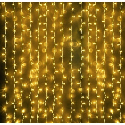 Гирлянда светодиодная No Brand Штора 2х2м 360 LED Теплый белый (1502826503) Гирлянда светодиодная No Brand Штора 2х2м 360 LED Теплый белый (1502826503)